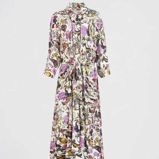Fable Floral Engravings Kimono