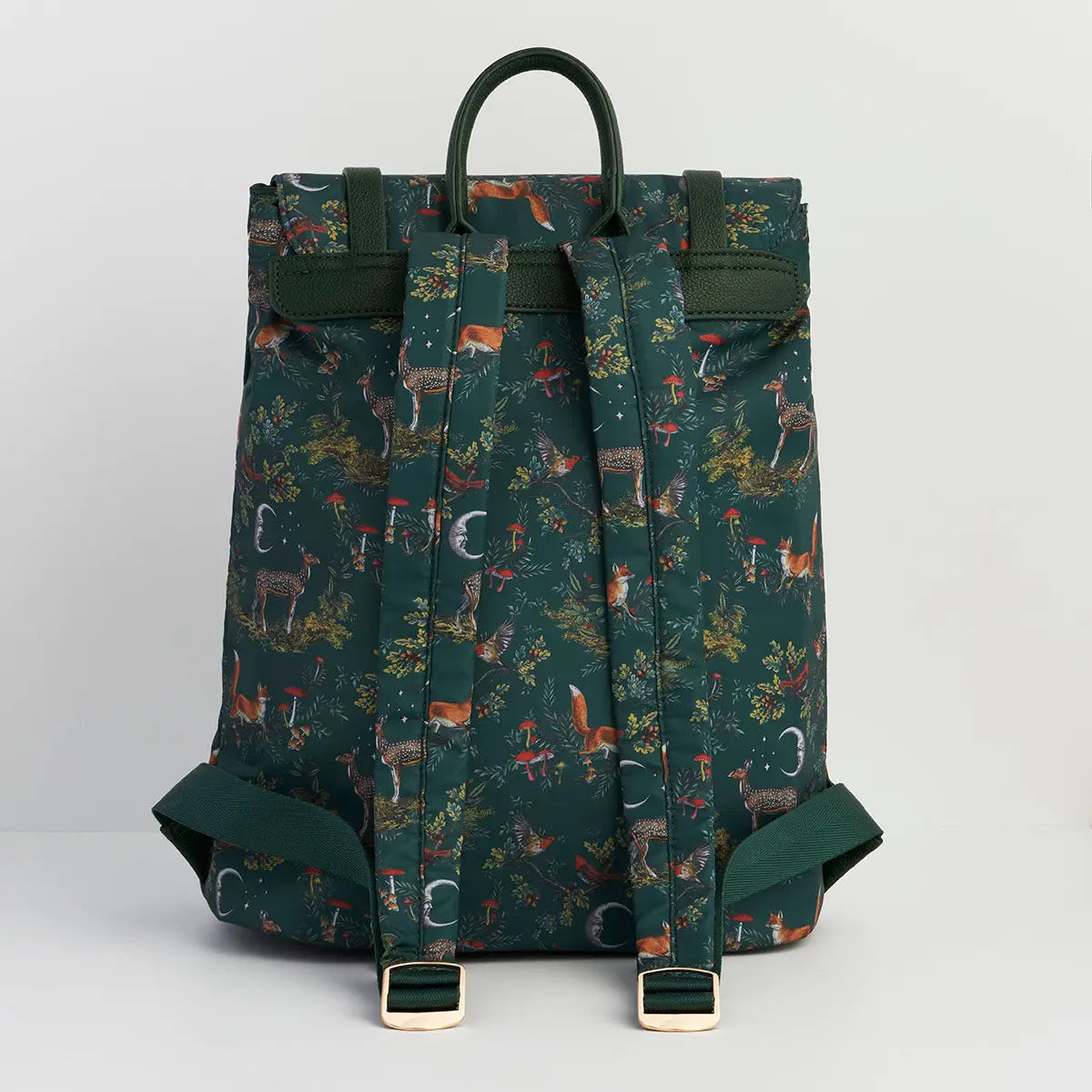 Into the Woods Green Buckle Medium Backpack