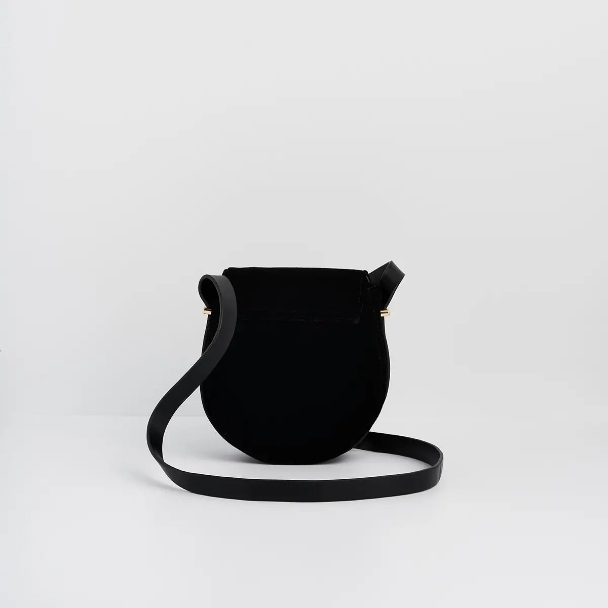 Black Dove & Floral Star Velvet Embroideried Saddle Bag