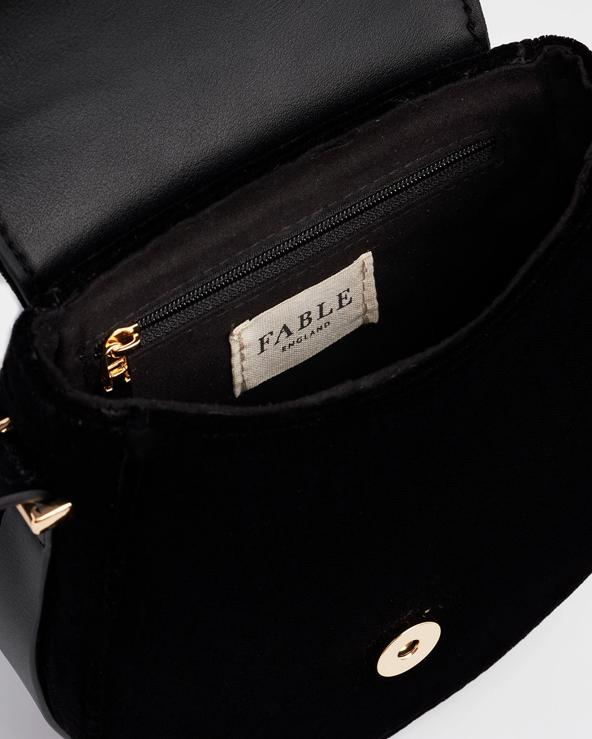 Black Dove & Floral Star Velvet Embroideried Saddle Bag