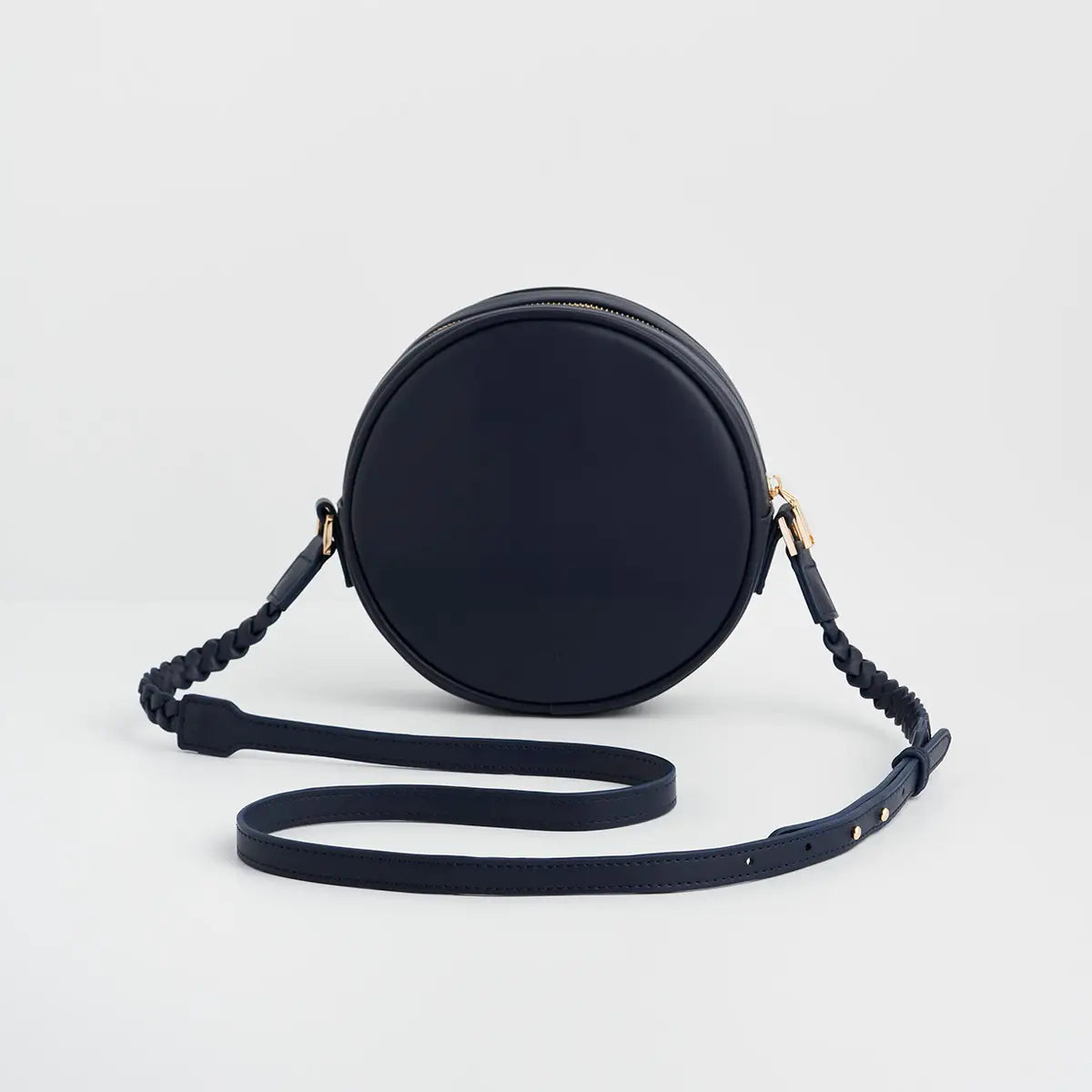 Red Admiral Navy Embroidered Circle Bag