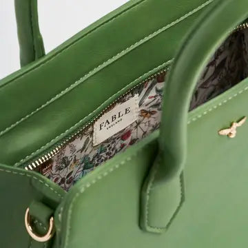 Fable Garden Floral Green Tote