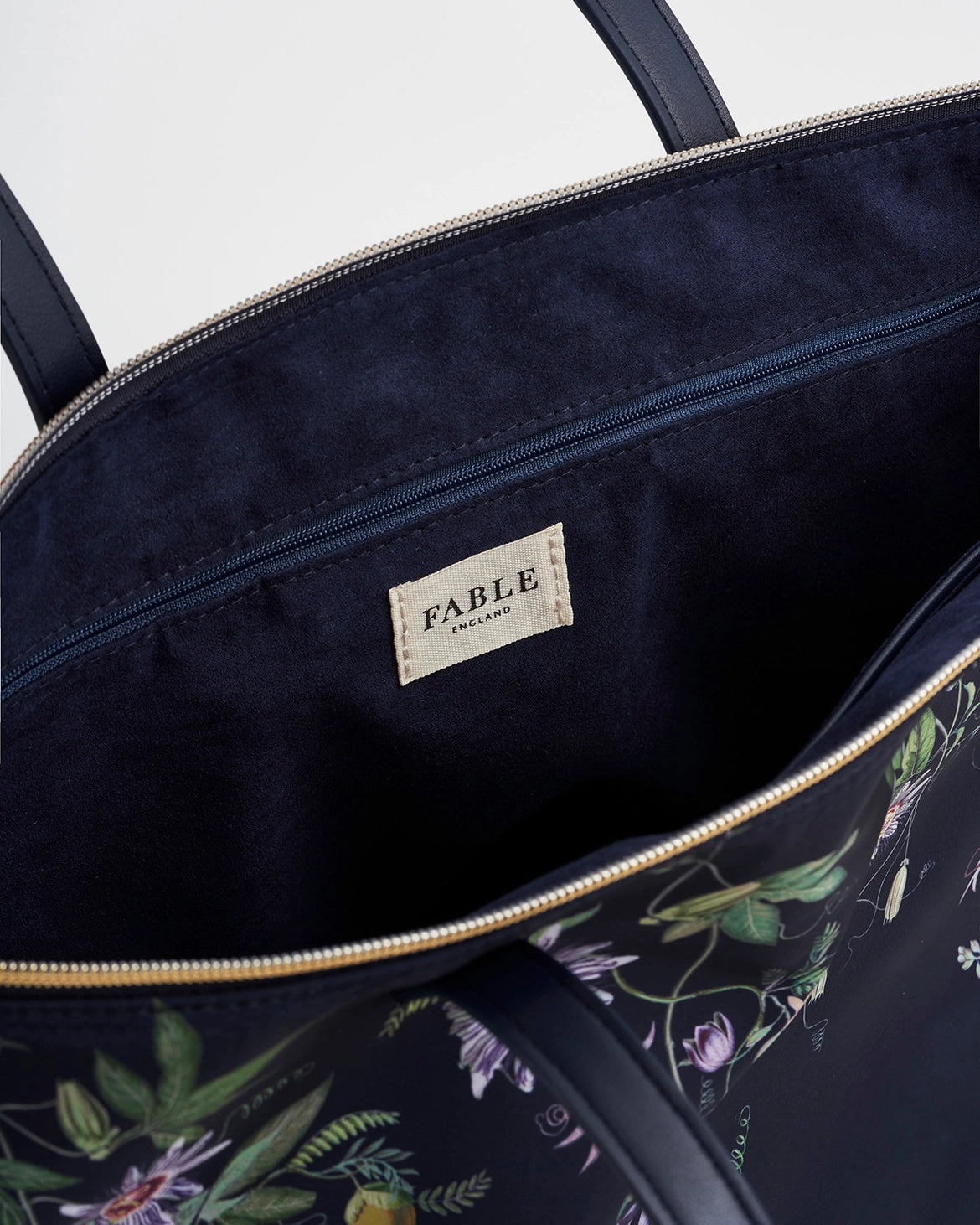 Passion Flower Navy Grab Tote