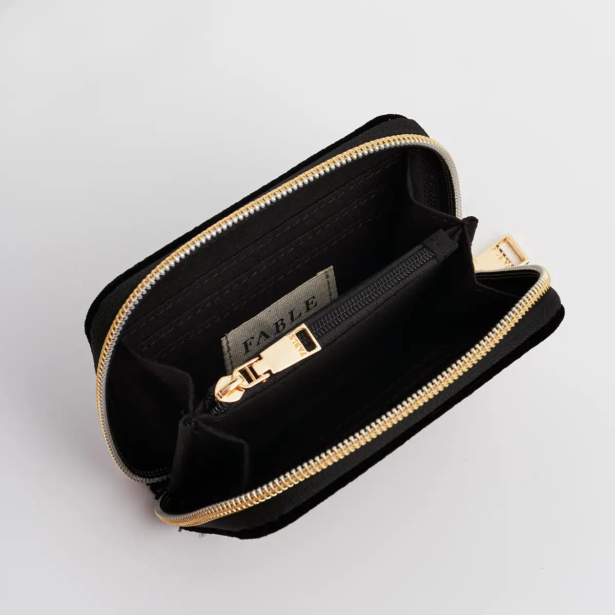 Black Celestial Velvet Embroidered Purse