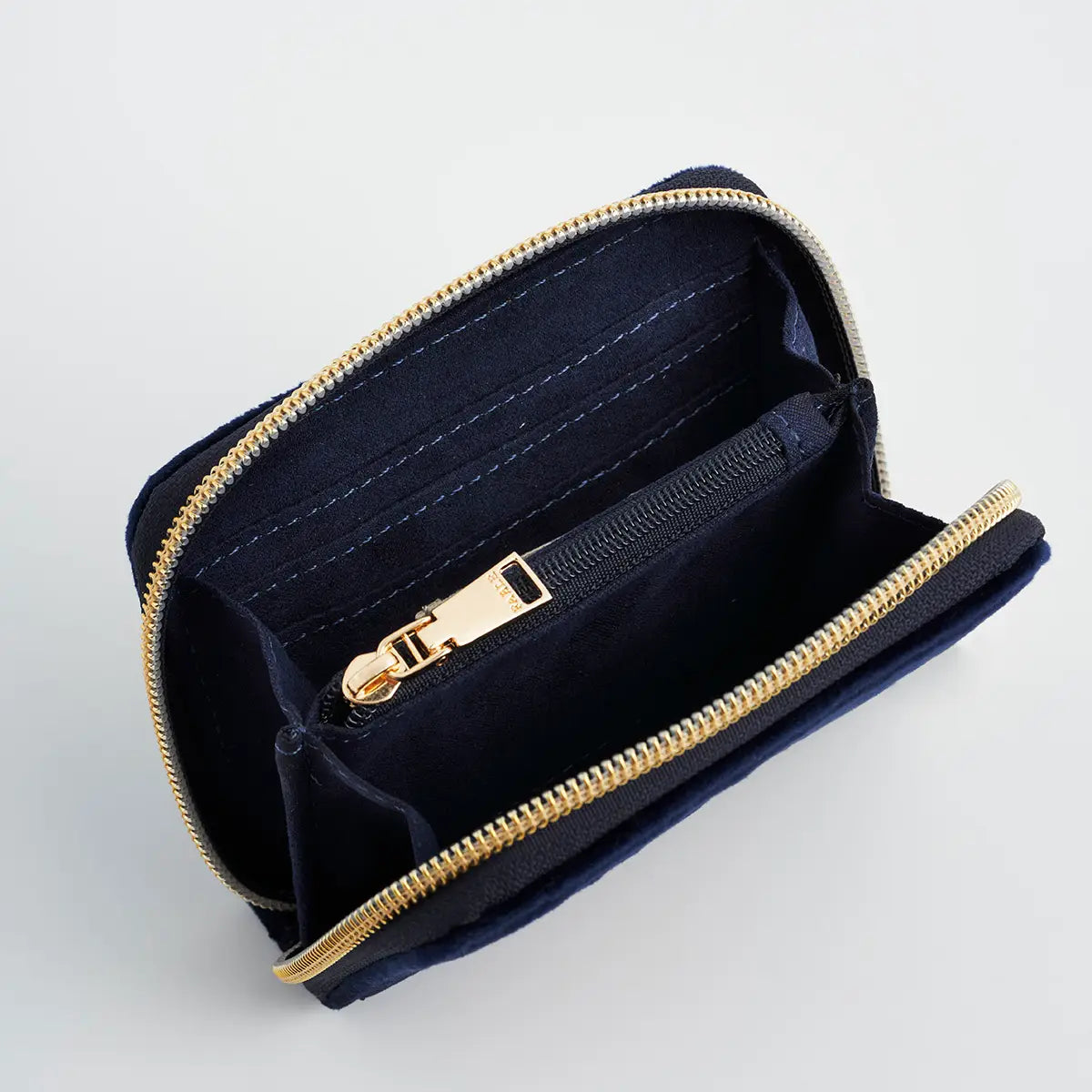 Floral Navy Velvet Purse