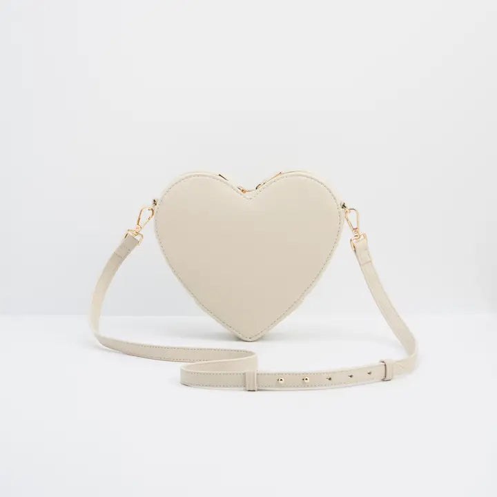 Penelope Heart Crossbody in Stone