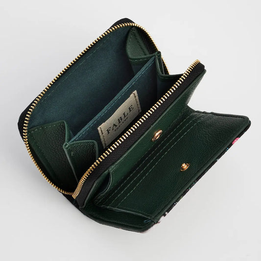 Niva Print Small Fable Purse in Green