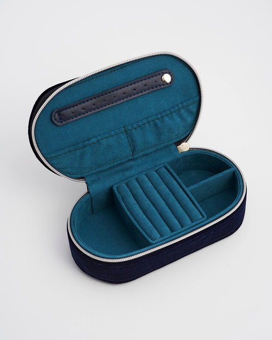 Night Sky Embroidered Oval Fable Jewellery Box
