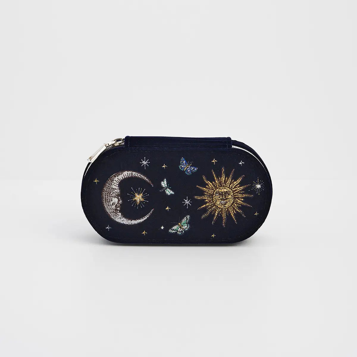 Night Sky Embroidered Oval Fable Jewellery Box