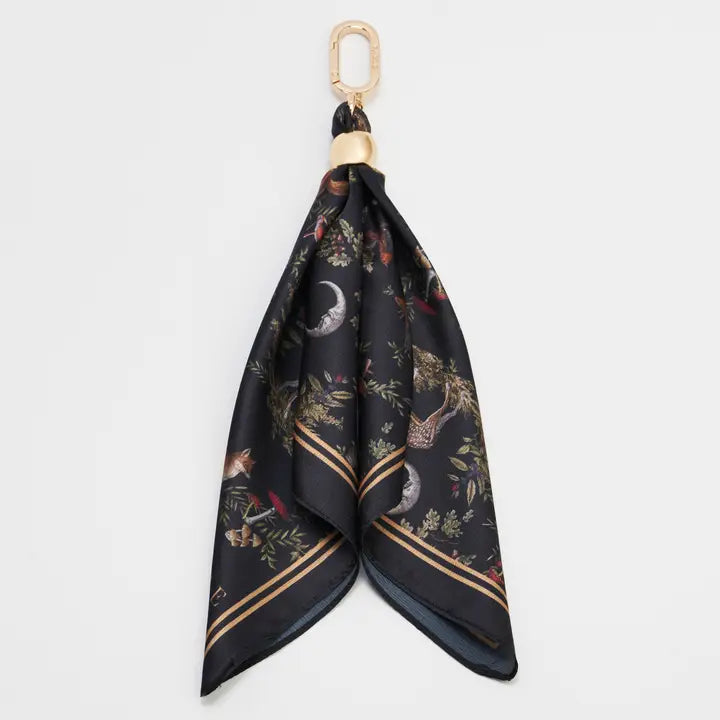 Fable Scarf Bag Charm in Black Into the Woods