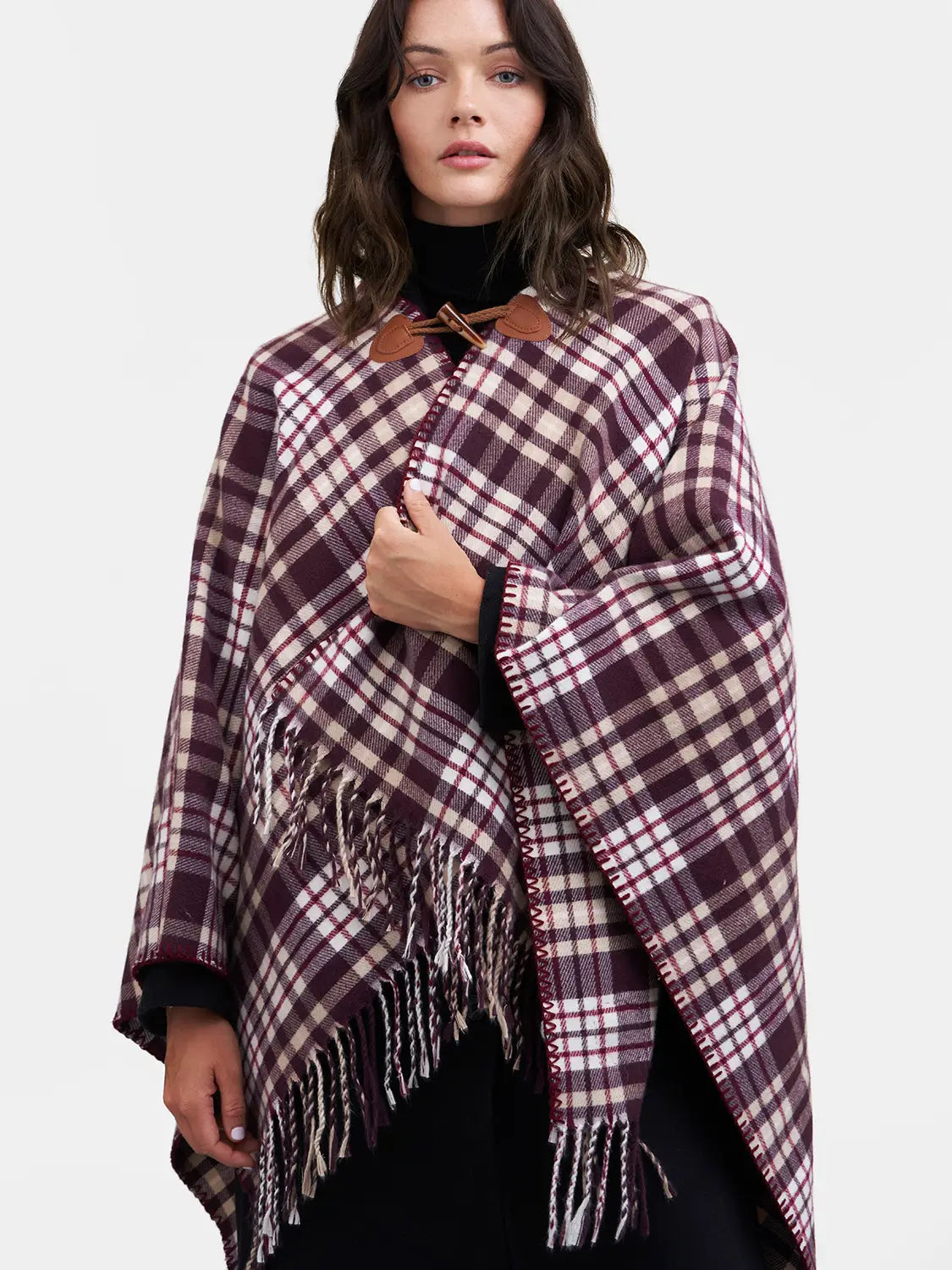 Window Pane Check Cape