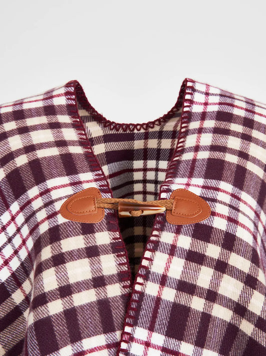 Window Pane Check Cape