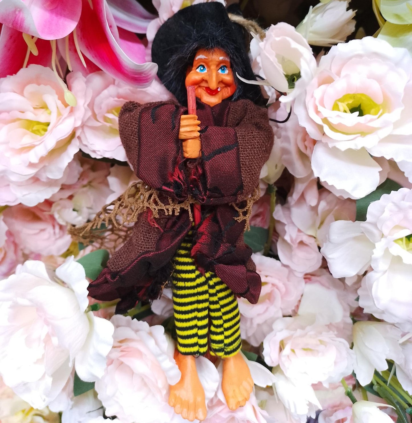 Kitchen Witch Doll Hilda - Brown