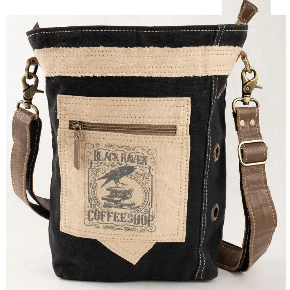 Black Raven Coffee Crossbody Bag