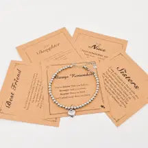 Heart Charm Bracelet with Blessing Cards