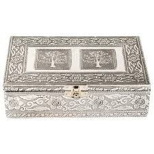 Tree of Life Tarot Card Silver Box