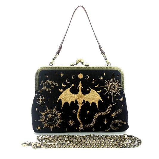 Celestial Dragon Kiss Lock Bag