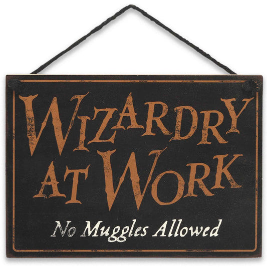 Wizards Welcome Double Sided Wall Decor With Hanger