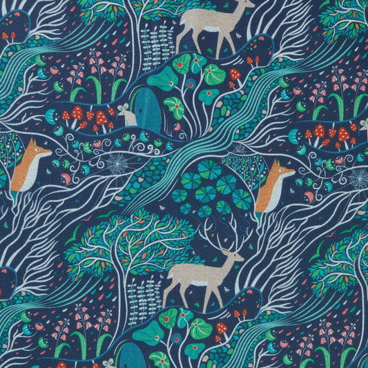 Fable the Enchanted Tree Thick Scarf - Navy