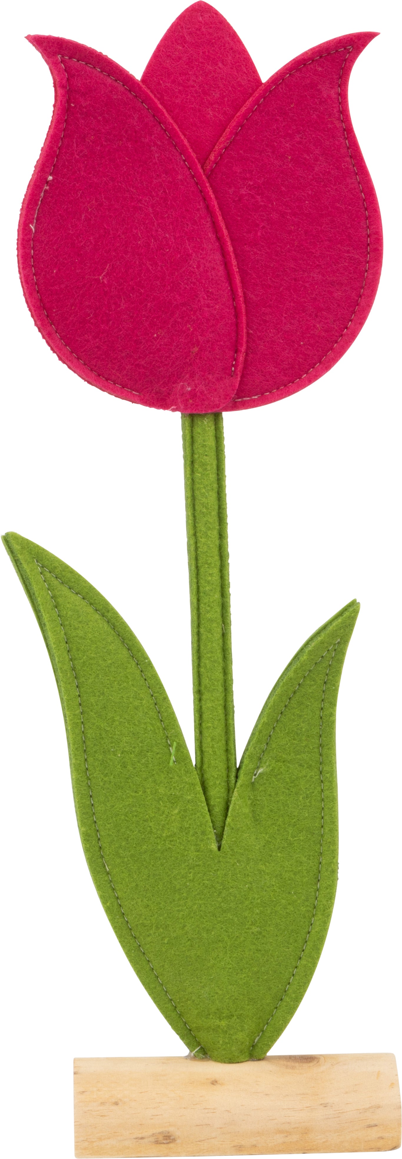 Open Fuchsia Felt Tulip