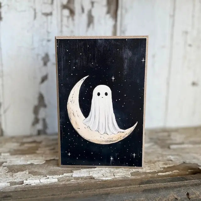 Ghost On the Moon Block 4 x 6"