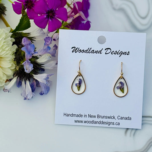 Blue Sage - Teardrop Hook Earrings