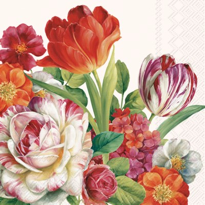 Blooming in Spring Cream Cocktail Napkins