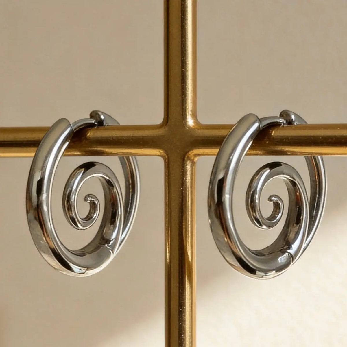 Swirl Hoop Earrings