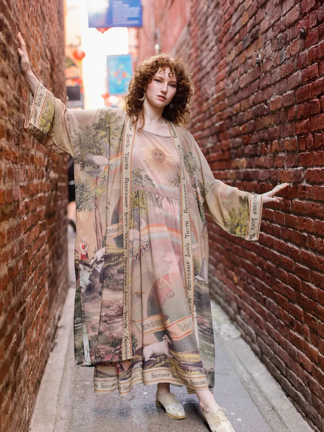 Friendship Love &Truth Vintage Wash Opera Duster - Full Length