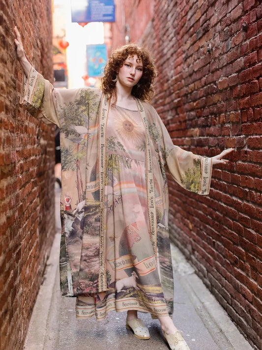 Friendship Love & Truth Vintage Wash Opera Duster - Full Length