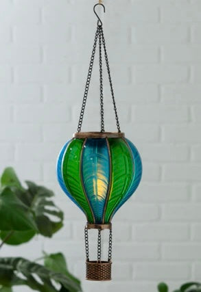 Solar Flickering Light Up Hot Air Balloon