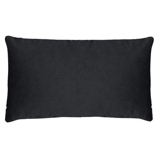 Gold Bee Rectangular Velvet Cushion Black