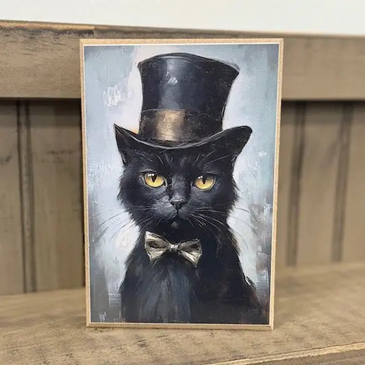 Black Cat Hat Block 4 x 6"