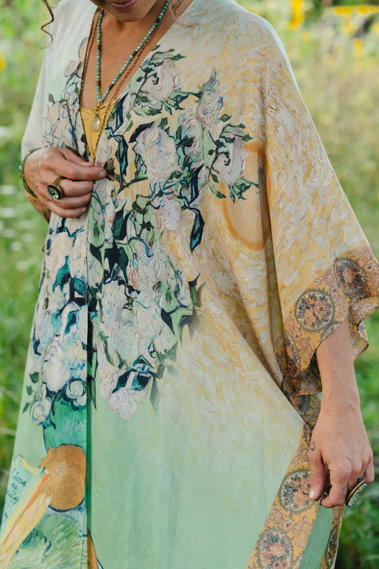 I Paint My Dream Bohemian Van Gogh Goddess Starduster Kimono By Market Of Stars
