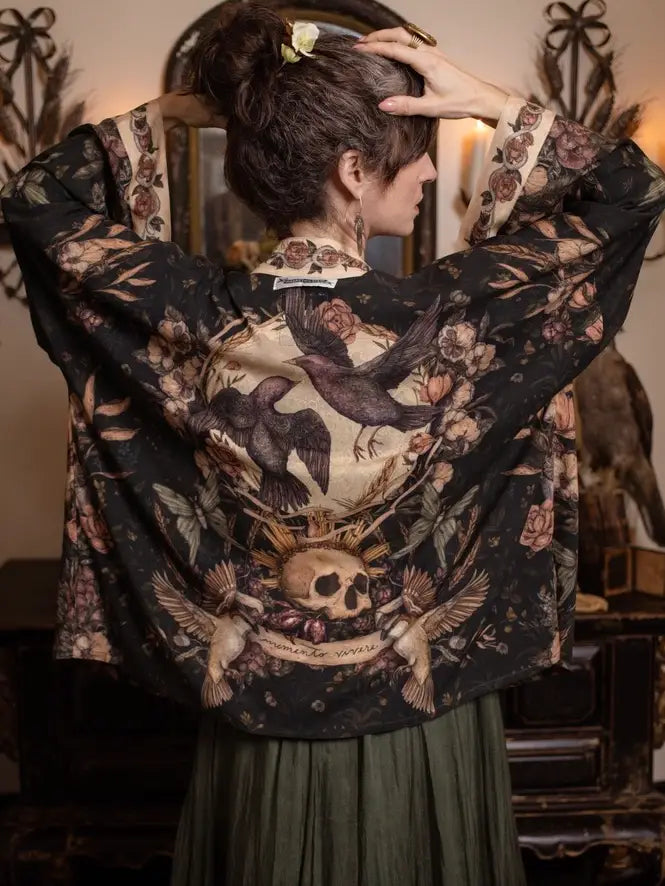 Momento with Floral Print, Starlings & Skull by Market of Stars