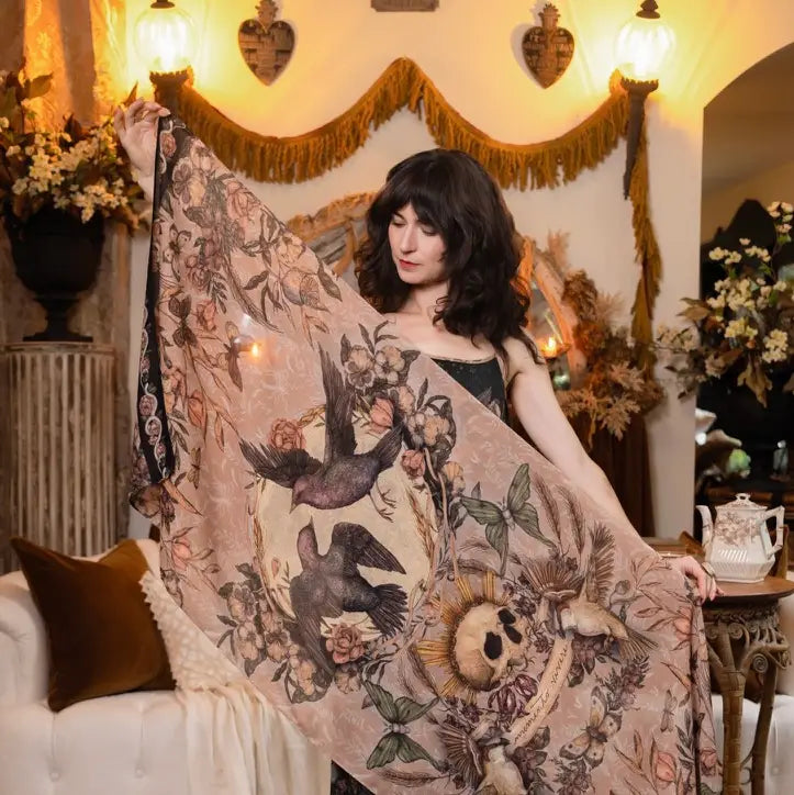 Momento with Floral Print, Starlings & Skull by Market of Stars