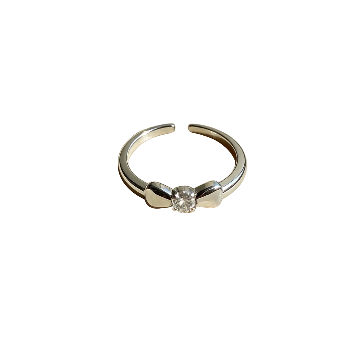 Dainty Adjustable Ring with Crystal