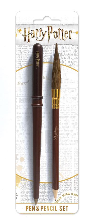 Harry Potter Pen & Pencil Set - Wand & Broom