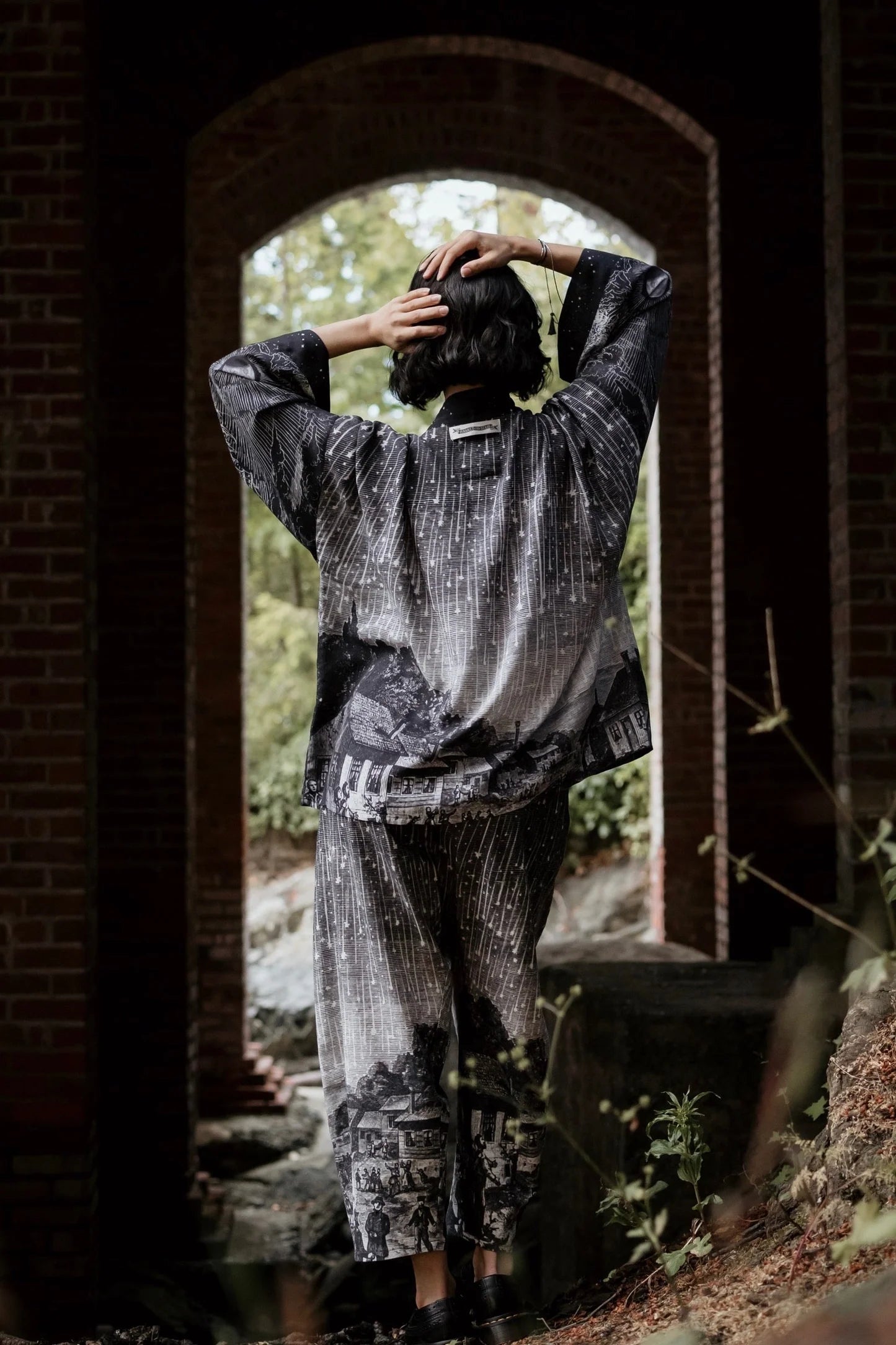 Stargazer Pixie Duster Cropped Kimono With Falling Stars By Market Of Stars