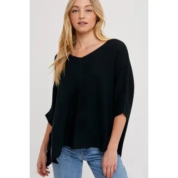 Dolman Sleeved Knit Pullover