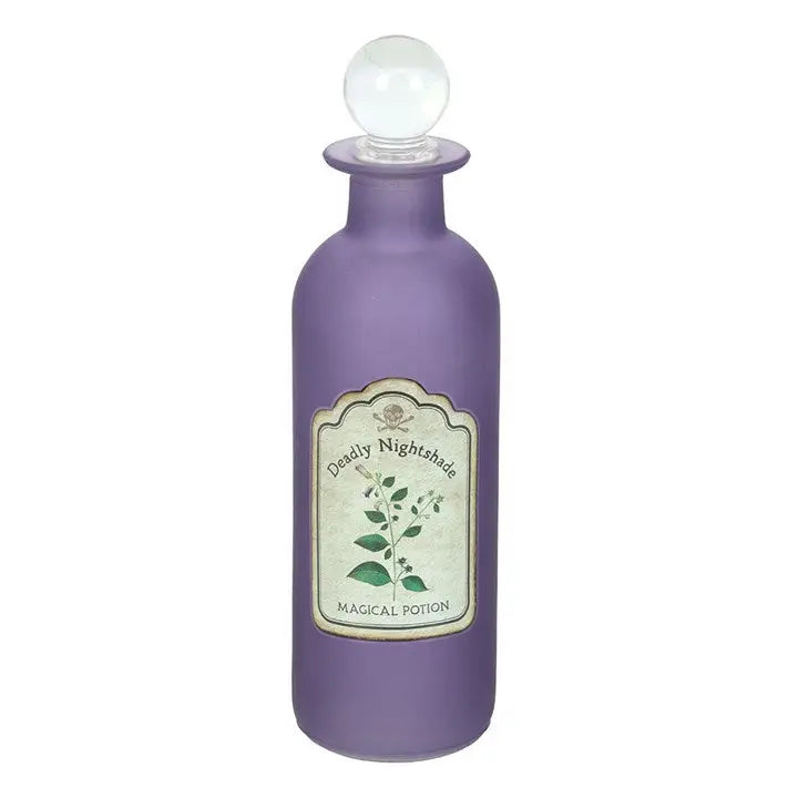 Deadly Nightshade Decorative Gothic Glass Potion Bottle