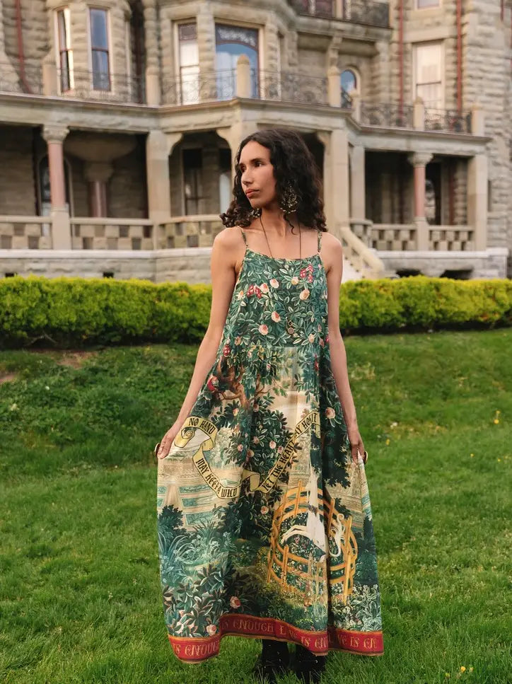 Wildheart Bohéme Long Maxi Slip Dress with Unicorn & Castle by Market of Stars