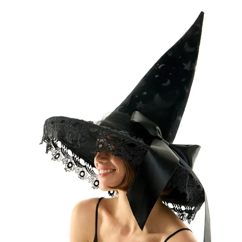 Black Witch Lace Hat