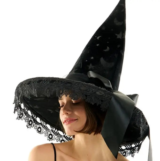Black Witch Lace Hat