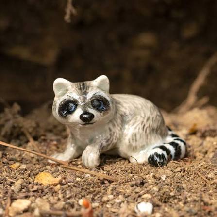 Raccoon "Bandit" Miniature Porcelain Figurine