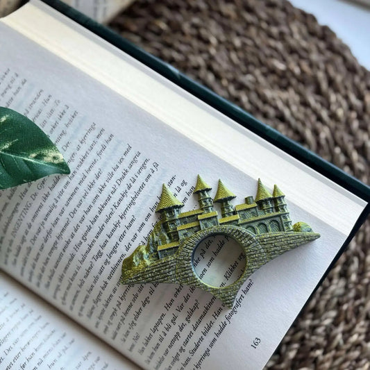 Thumb Page Holder - Castle/Green Gold