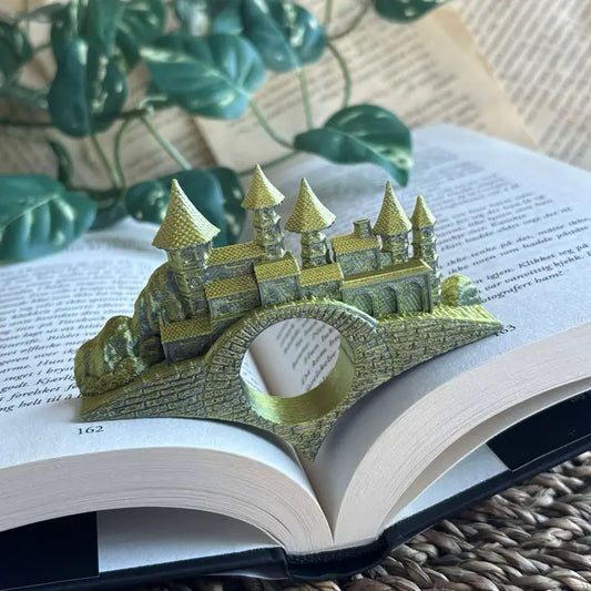 Thumb Page Holder - Castle/Green Gold