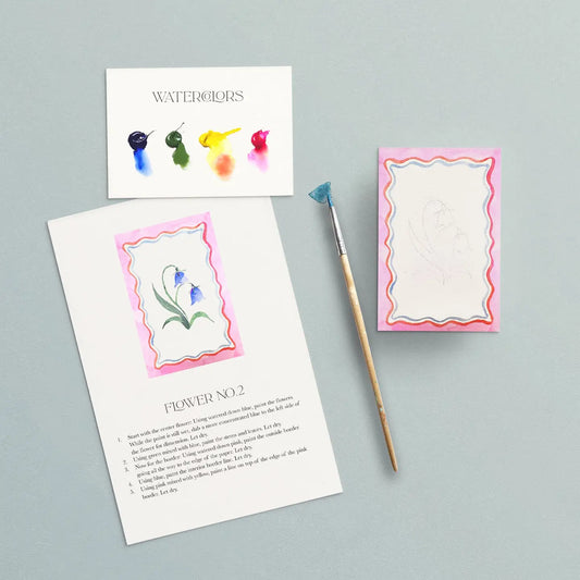 Mini Watercolour Painting Kit- Flowers