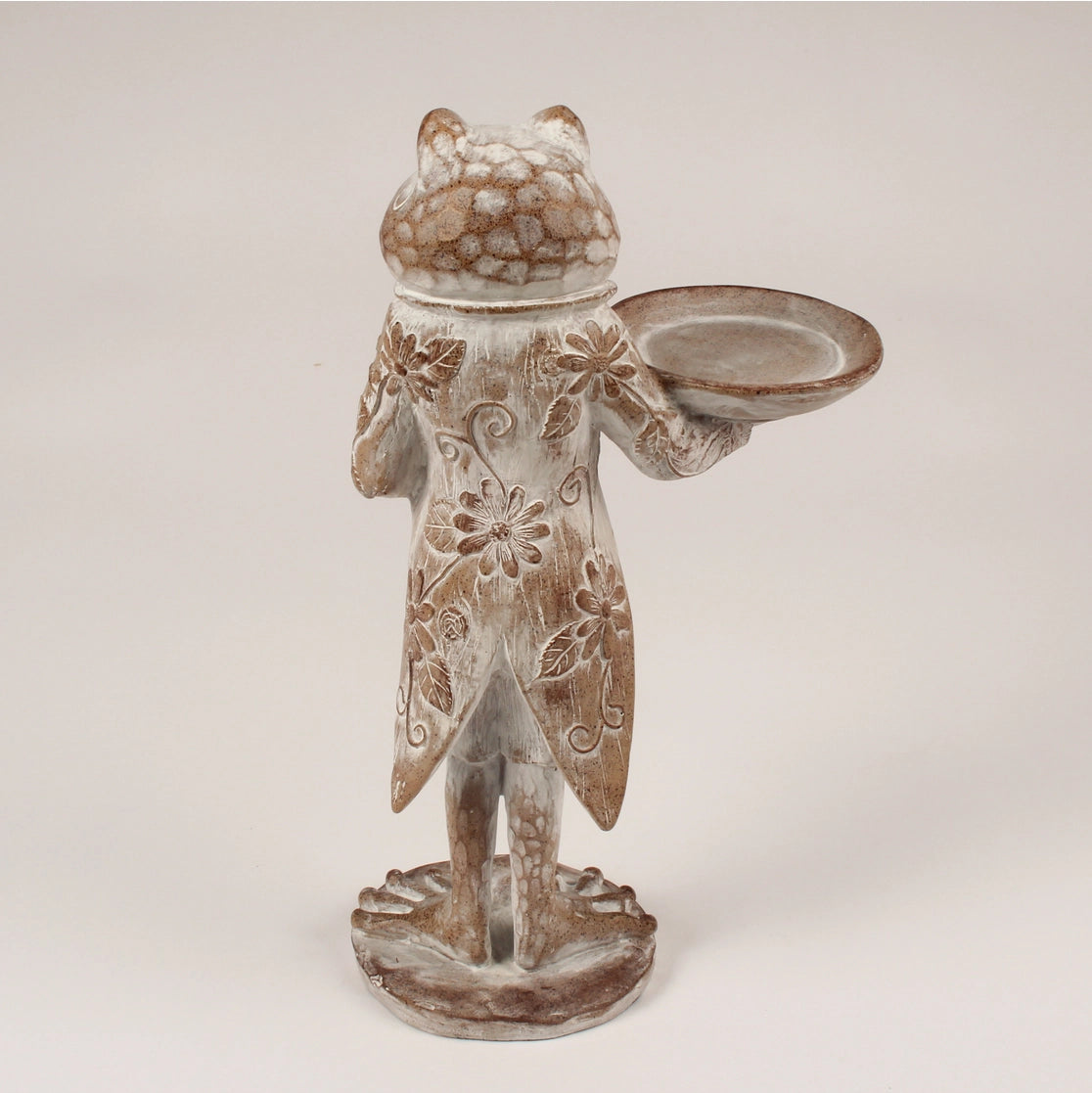 Frog Holding Tray Figure