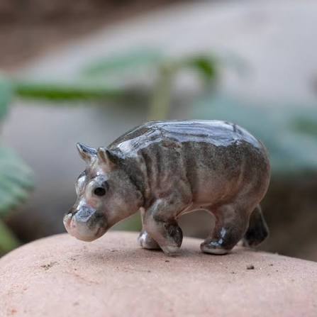 North American House Hippo "River" Miniature Porcelain Figurine